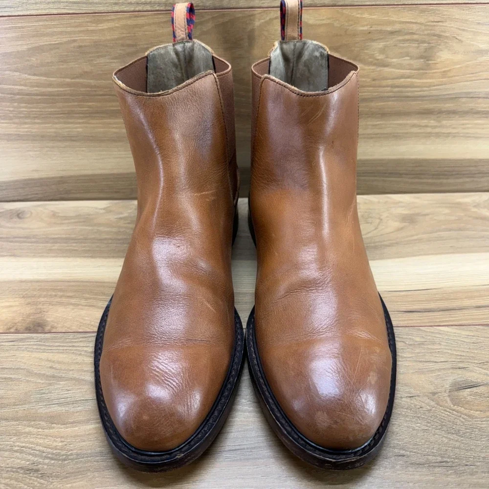 Polo Ralph Lauren Newent Chelsea Boots Mens 13 D Cognac Leather Business Casual